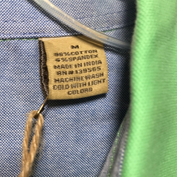 NWT Buffalo Jackson Lime Green Cotton Polo Shirt - Picture 8 of 12